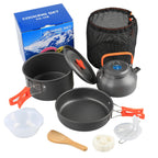 Camping Cookware Mess Kit with Kettle